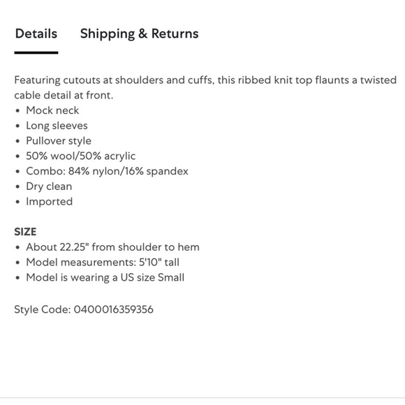 Jonathan Simkhai Keegan Twisted Long Sleeve Cut-Out-Detail Turtleneck Sw… - Picture 16 of 16